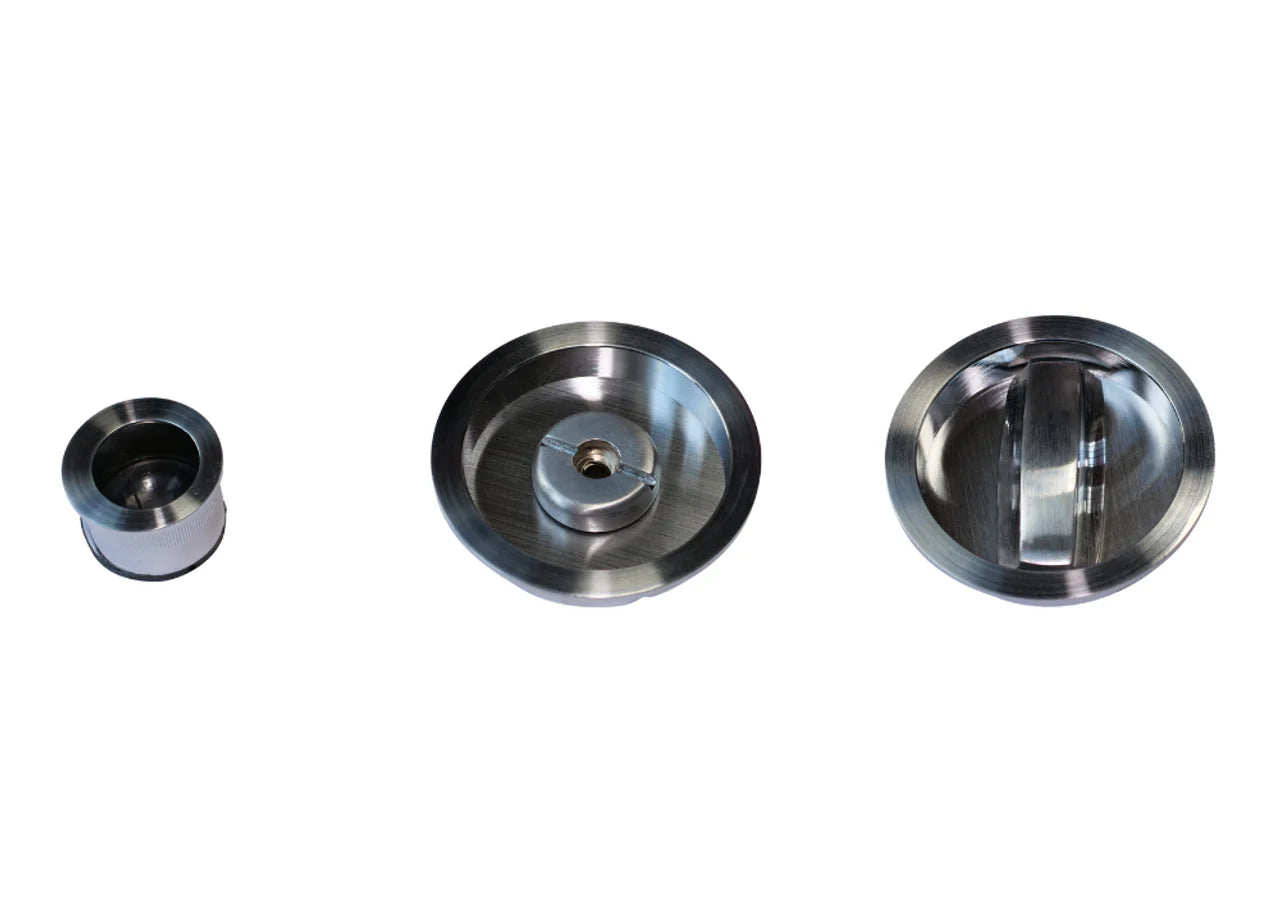 Eclisse Round Bathroom / Privacy Lock Set For Sliding Pocket Door - Sa