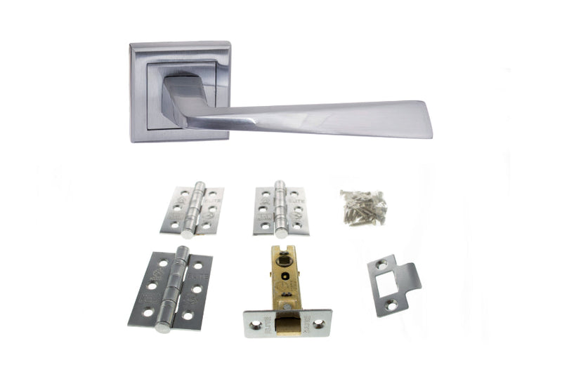 Atlantic California Dorpac (2.5" Latch, 3"x2" Hingesx3) - Satin Chrome