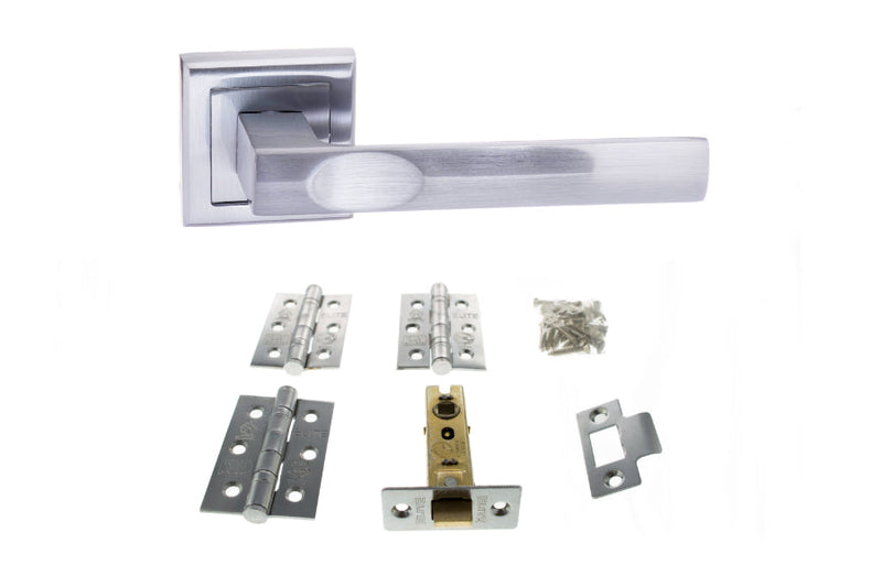 Atlantic Kansas Dorpac (2.5" Latch, 3"x2" Hingesx3) - Satin Chrome