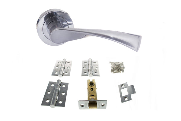 Atlantic Colorado Dorpac (2.5" Latch, 3"x2" Hingesx3) - Satin Chrome