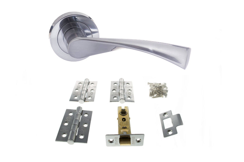 Atlantic Colorado Dorpac (3" Latch, 3"x2" Hingesx3) - Satin Chrome