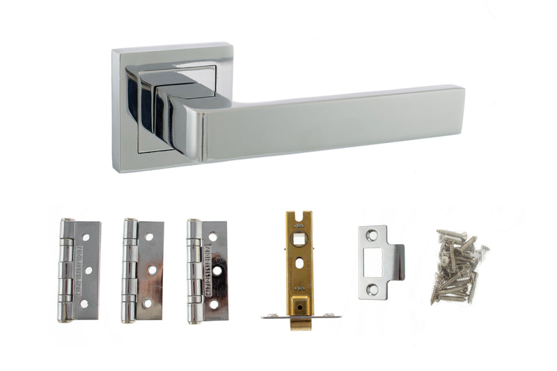 Atlantic Montana Dorpac (3" Latch, 3"x2" Hingesx3) - Polished Chrome