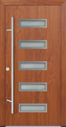 Turenwerke ALU-STEEL DS68 Design 11 Steel Door - Wood Finish Options