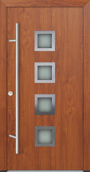 Turenwerke ALU-STEEL DS68 Design 13 Steel Door - Wood Finish Options