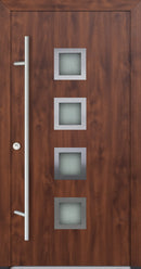 Turenwerke ALU-STEEL DS68 Design 13 Steel Door - Wood Finish Options