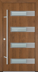 Turenwerke ALU-STEEL DS68 Design 43 Steel Door - Wood Finish Options