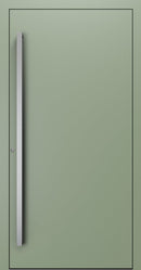 Turenwerke SL75 Design 00 Premium75 aluminium door in pale green RAL 6021