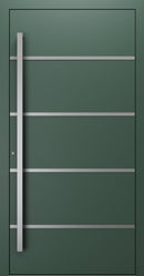 Turenwerke SL75 Design 02 Premium75 aluminium door in fir green RAL 6009