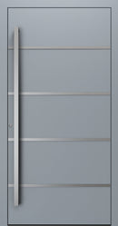 Turenwerke SL75 Design 02 Premium75 aluminium door in silver grey RAL 7001