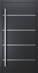 Turenwerke SL75 Design 02 Premium75 aluminium door in black grey RAL 7021