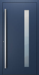 Turenwerke SL75 Design 04 Premium75 aluminium door in sapphire blue RAL 5003