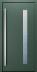 Turenwerke SL75 Design 04 Premium75 aluminium door in fir green RAL 6009