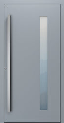 Turenwerke SL75 Design 04 Premium75 aluminium door in silver grey RAL 7001