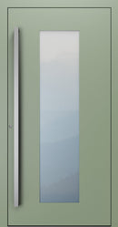 Turenwerke SL75 Design 08 Premium75 aluminium door in pale green RAL 6021
