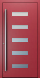 Turenwerke SL75 Design 11 Premium75 aluminium door in purple red RAL 3004