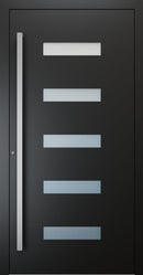 Turenwerke SL75 Design 11 Premium75 aluminium door in jet black RAL 9005