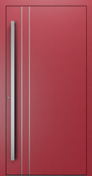 Turenwerke SL75 Design 1210 Premium75 aluminium door in purple red RAL 3004