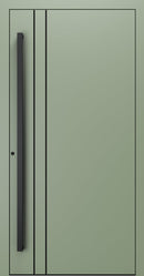 Turenwerke SL75 Design 1210B Premium75 aluminium door in pale green RAL 6021