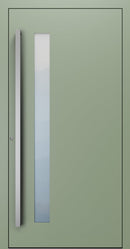 Turenwerke SL75 Design 14 Premium75 aluminium door in pale green RAL 6021