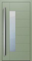 Turenwerke SL75 Design 1420 Premium75 aluminium door in pale green RAL 6021