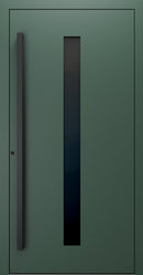 Turenwerke SL75 Design 21 Premium75 aluminium door in fir green RAL 6009