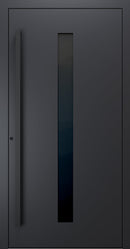 Turenwerke SL75 Design 21 Premium75 aluminium door in black grey RAL 7021