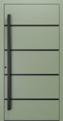 Turenwerke SL75 Design 22 Premium75 aluminium door in pale green RAL 6021