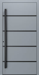 Turenwerke SL75 Design 22 Premium75 aluminium door in silver grey RAL 7001