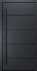 Turenwerke SL75 Design 22 Premium75 aluminium door in black grey RAL 7021