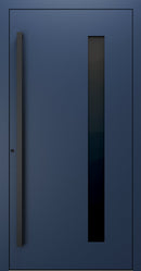Turenwerke SL75 Design 24 Premium75 aluminium door in sapphire blue RAL 5003