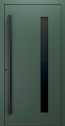 Turenwerke SL75 Design 24 Premium75 aluminium door in fir green RAL 6009