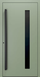 Turenwerke SL75 Design 24 Premium75 aluminium door in pale green RAL 6021