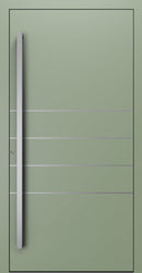 Turenwerke SL75 Design 270 Premium75 aluminium door in pale green RAL 6021