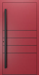 Turenwerke SL75 Design 270B Premium75 aluminium door in purple red RAL 3004