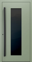 Turenwerke SL75 Design 28 Premium75 aluminium door in pale green RAL 6021