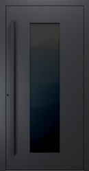 Turenwerke SL75 Design 28 Premium75 aluminium door in black grey RAL 7021