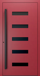 Turenwerke SL75 Design 31 Premium75 aluminium door in purple red RAL 3004