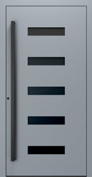 Turenwerke SL75 Design 31 Premium75 Aluminium Door - Silver Grey RAL 7001 Blackline