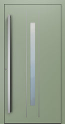 Turenwerke SL75 Design 620 Premium75 aluminium door in pale green RAL 6021