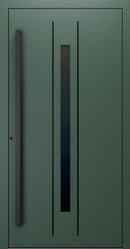Turenwerke SL75 Design 620B Premium75 aluminium door in fir green RAL 6009