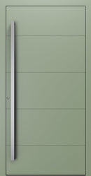 Turenwerke SL75 Design 660 Premium75 aluminium door in pale green RAL 6021