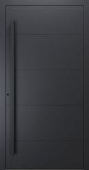 Turenwerke SL75 Design 660B Premium75 aluminium door in black grey RAL 7021