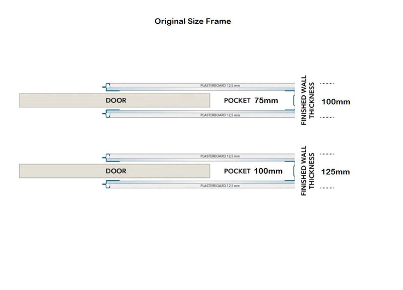 Eclisse Righe1 Satin Glass Single Pocket Door System