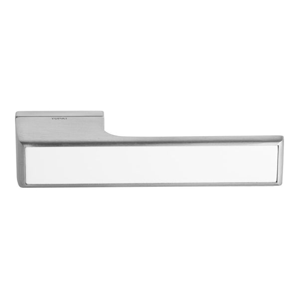 Atlantic Tobar Designer Lever (Satin Chrome with White inlay)