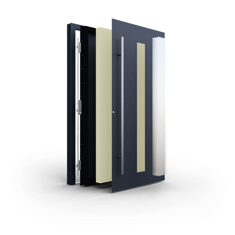 Turenwerke P90 Design 34 Aluminium Door - White RAL9016 - Blackline