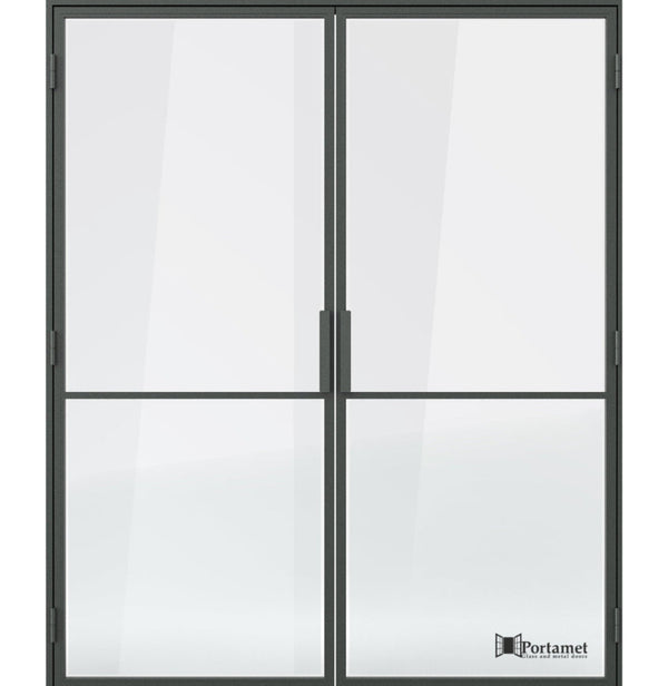 Portamet by Sfarzo - Madrid Classic Double-Leaf Steel Glazed Crittal Style Door