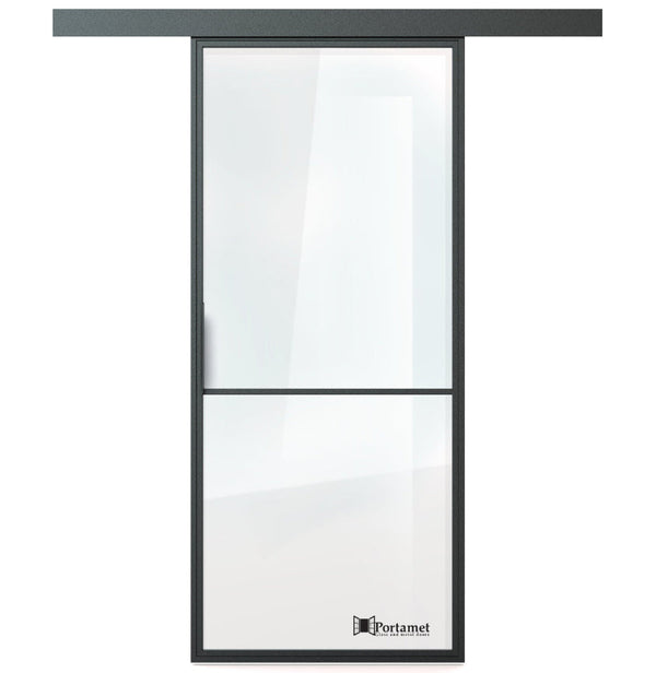 Portamet by Sfarzo - Madrid Classic Single Glazed Steel Sliding Door