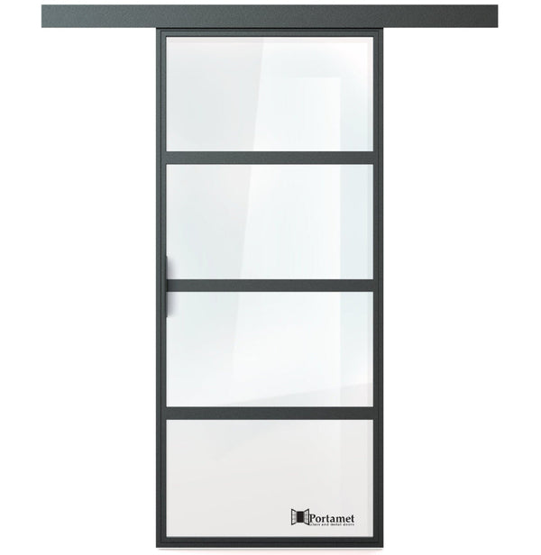 Portamet by Sfarzo - Roma Classic Single Glazed Steel Sliding Door