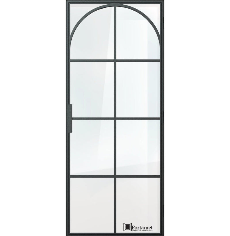 Portamet by Sfarzo - Arc Classic Single Glazed Steel Hinged Door with Frame