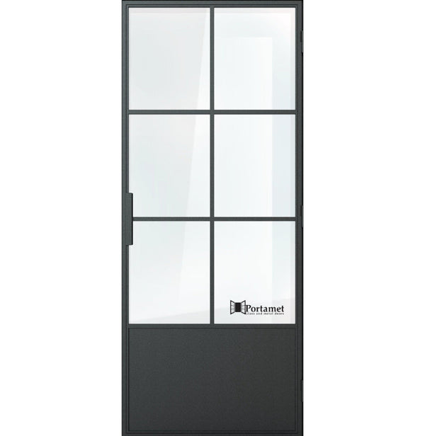 Portamet by Sfarzo - Barcelona Classic Single Glazed Steel Hinged Door with Frame